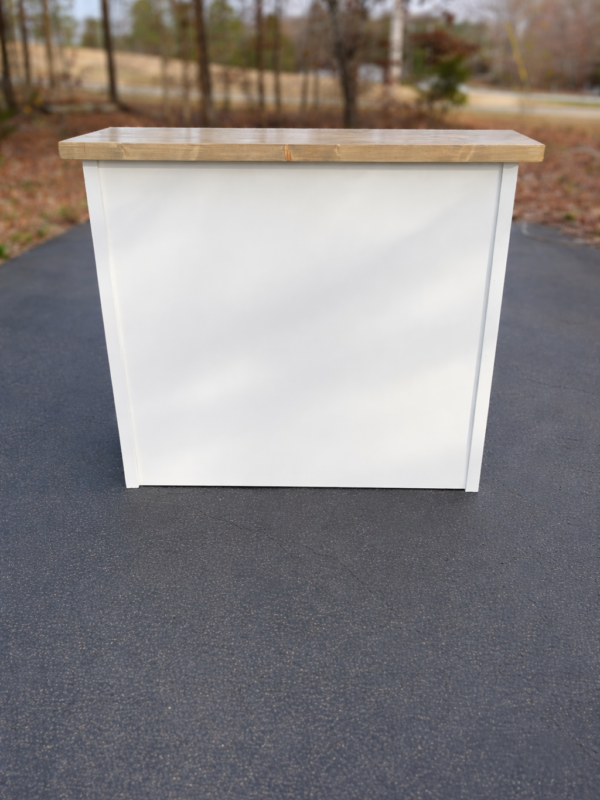 4ft Collapsible Bar (White with Grey Counter)