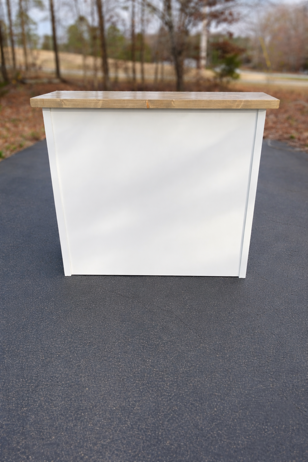 4ft Collapsible Bar (White with Grey Counter)